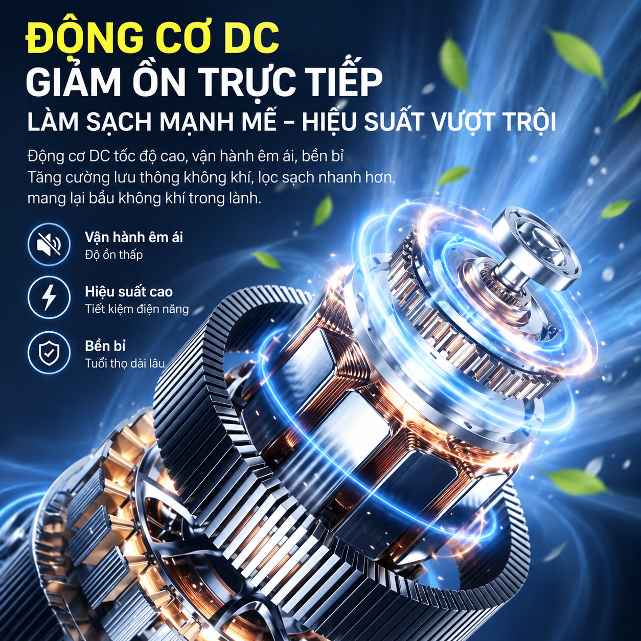 Động cơ DC vận hành êm ái